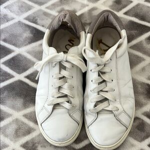 Sam Edelman White and Gray Sneakers